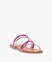Mules femme avec brides bicolores effet miroir